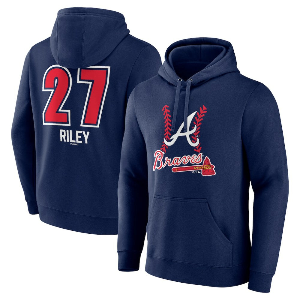 Austin Riley Atlanta Braves Fastball Player Name & Number Pullover Hoodie | MLB US