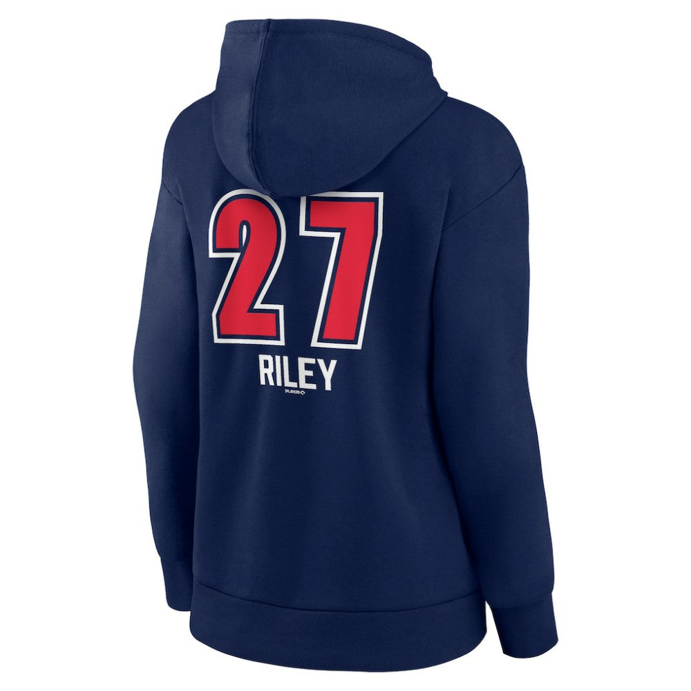 Austin Riley Atlanta Braves Women's Fastball Player Name & Number Pullover Hoodie | MLB Discount