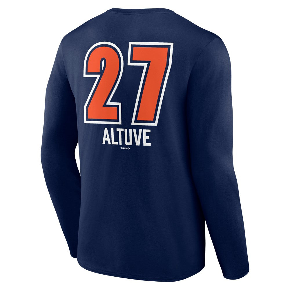 Jose Altuve Houston Astros Fastball Player Name & Number Long Sleeve T-Shirt | MLB US