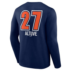 Jose Altuve Houston Astros Fastball Player Name & Number Long Sleeve T-Shirt | MLB US