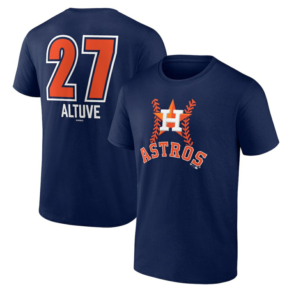 Jose Altuve Houston Astros Fastball Player Name & Number T-Shirt | MLB For sale