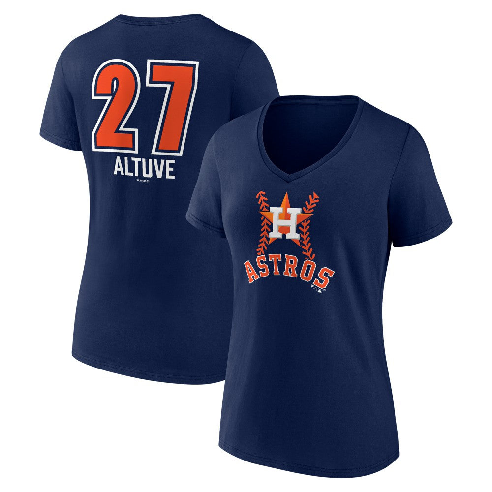 Jose Altuve Houston Astros Women's Fastball Player Name & Number V-Neck T-Shirt | MLB Near me