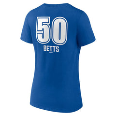 Mookie Betts Los Angeles Dodgers Women's Fastball Player Name & Number V-Neck T-Shirt | MLB Near me