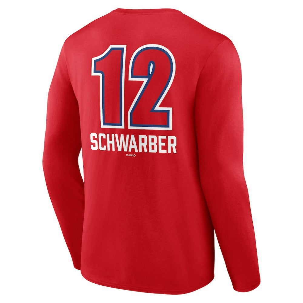 Kyle Schwarber Philadelphia Phillies Fastball Player Name & Number Long Sleeve T-Shirt | MLB New