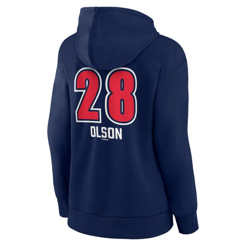 Matt Olson Atlanta Braves Women's Fastball Player Name & Number Pullover Hoodie | MLB Sale