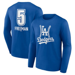 Freddie Freeman Los Angeles Dodgers Fastball Player Name & Number Long Sleeve T-Shirt | MLB US