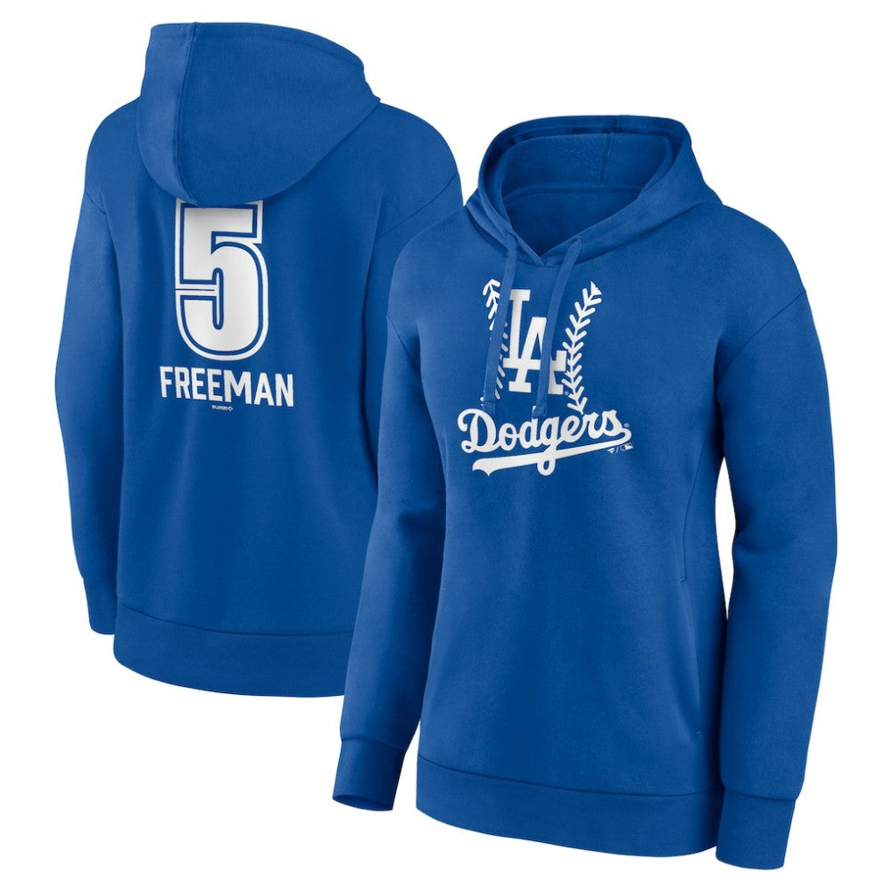 Freddie Freeman Los Angeles Dodgers Women's Fastball Player Name & Number Pullover Hoodie | MLB Discount