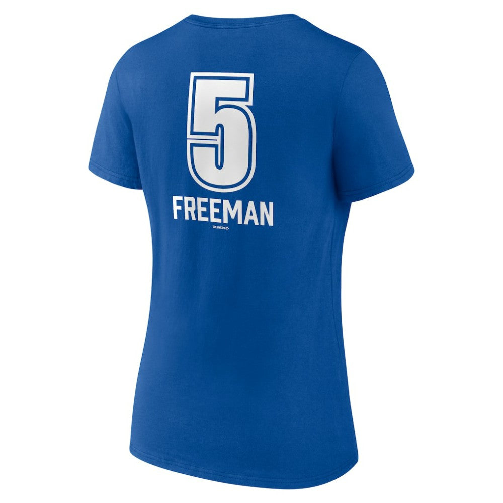 Freddie Freeman Los Angeles Dodgers Women's Fastball Player Name & Number V-Neck T-Shirt | MLB Online
