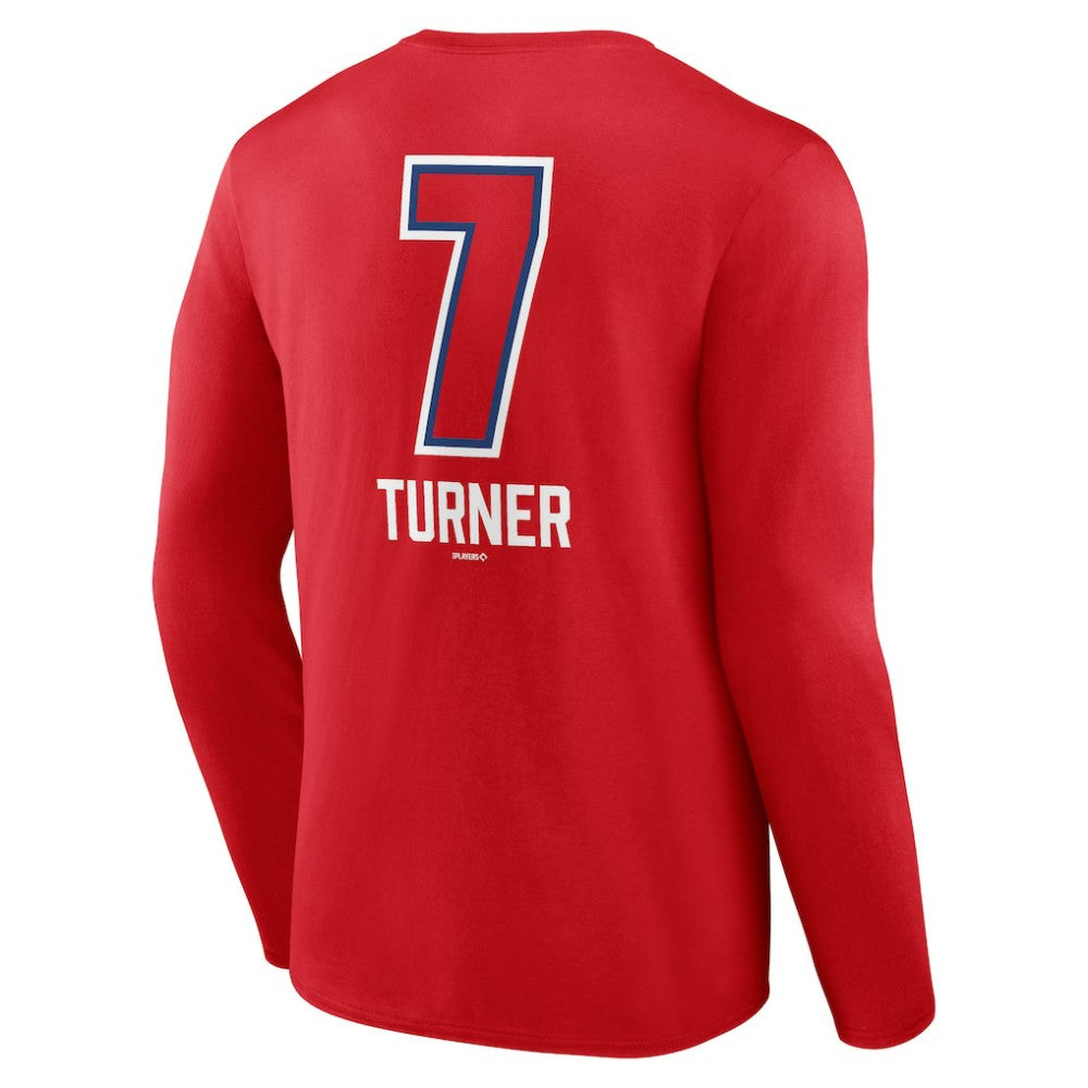 Trea Turner Philadelphia Phillies Fastball Player Name & Number Long Sleeve T-Shirt | MLB Online