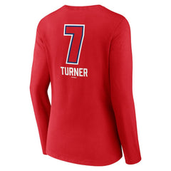 Trea Turner Philadelphia Phillies Women's Fastball Player Name & Number Long Sleeve V-Neck T-Shirt | MLB Near me