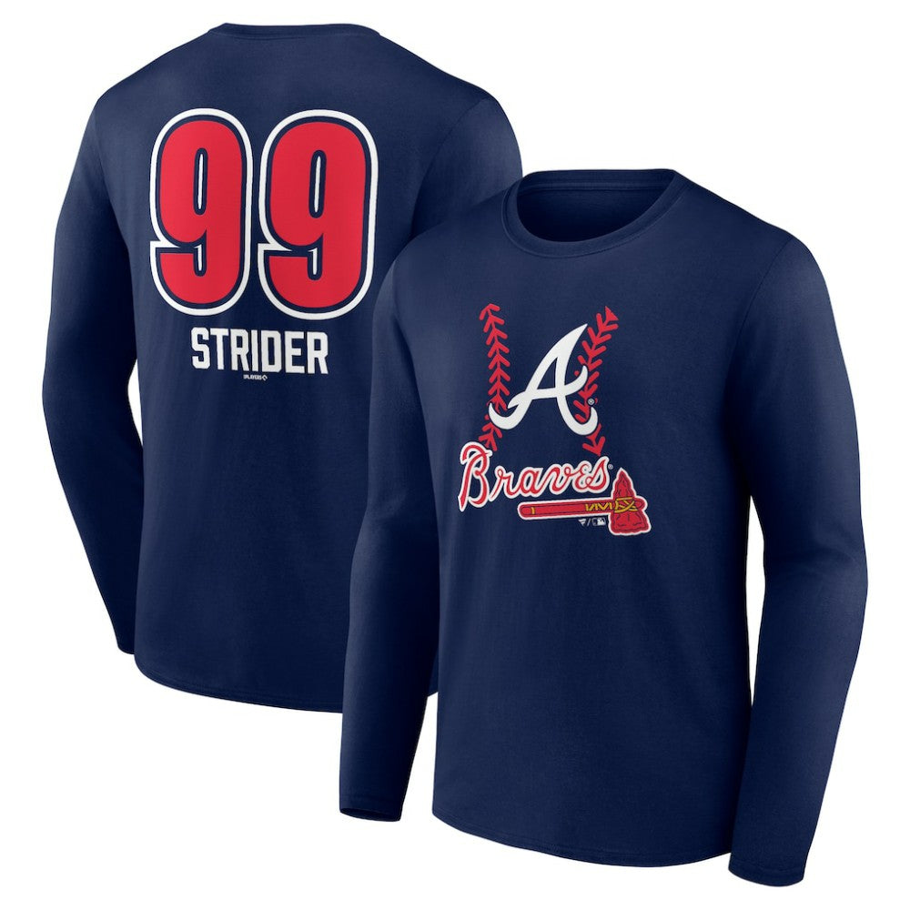Spencer Strider Atlanta Braves Fastball Player Name & Number Long Sleeve T-Shirt | MLB Shop