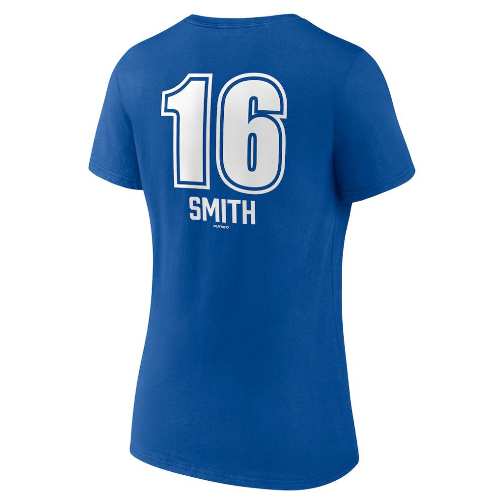Will Smith Los Angeles Dodgers Women's Fastball Player Name & Number V-Neck T-Shirt | MLB Sale