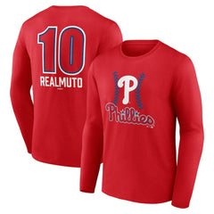 J.T. Realmuto Philadelphia Phillies Fastball Player Name & Number Long Sleeve T-Shirt | MLB Near me