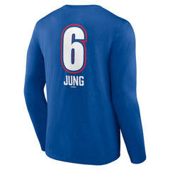 Josh Jung Texas Rangers Fastball Player Name & Number Long Sleeve T-Shirt | MLB US