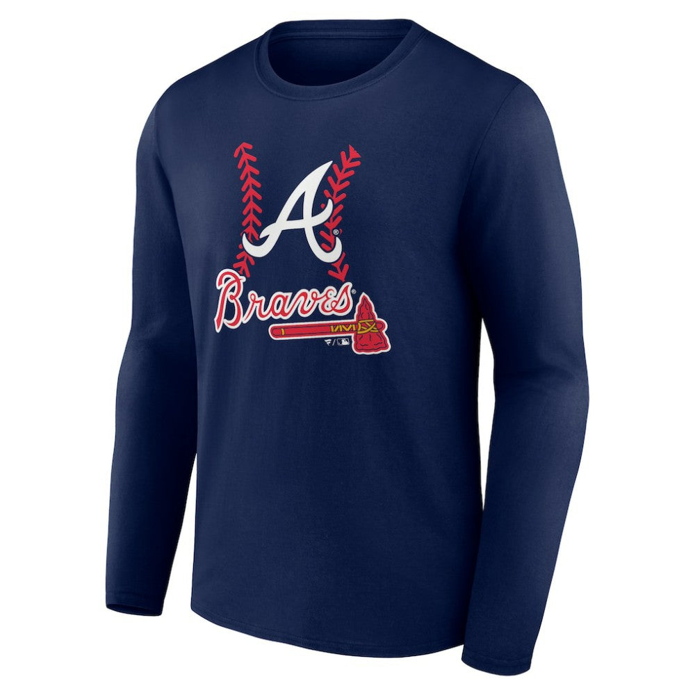Ozzie Albies Atlanta Braves Fastball Player Name & Number Long Sleeve T-Shirt | MLB Near me