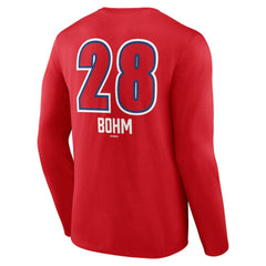 Alec Bohm Philadelphia Phillies Fastball Player Name & Number Long Sleeve T-Shirt | MLB On Sale