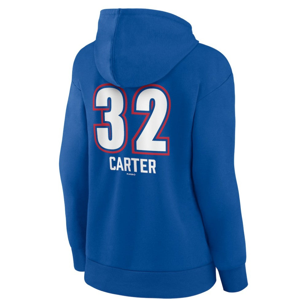 Evan Carter Texas Rangers Women's Fastball Player Name & Number Pullover Hoodie | MLB Shop