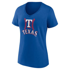 Evan Carter Texas Rangers Women's Fastball Player Name & Number V-Neck T-Shirt | MLB Near me