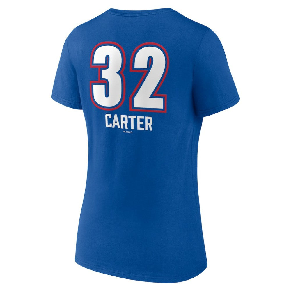 Evan Carter Texas Rangers Women's Fastball Player Name & Number V-Neck T-Shirt | MLB Near me
