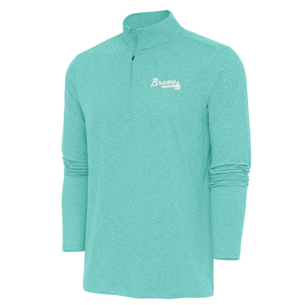 Atlanta Braves Antigua Hunk Quarter-Zip Top | MLB New