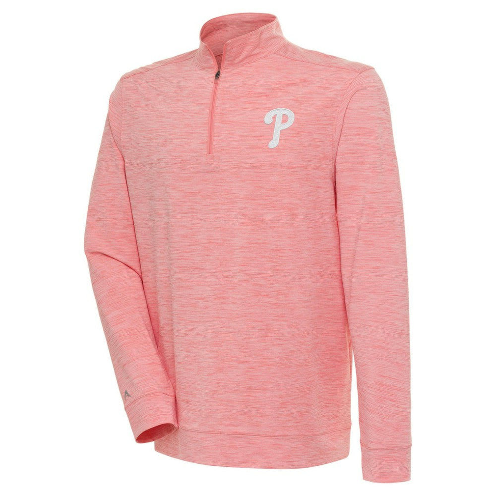 Philadelphia Phillies Antigua Bright Quarter-Zip Pullover Top | MLB Outlet