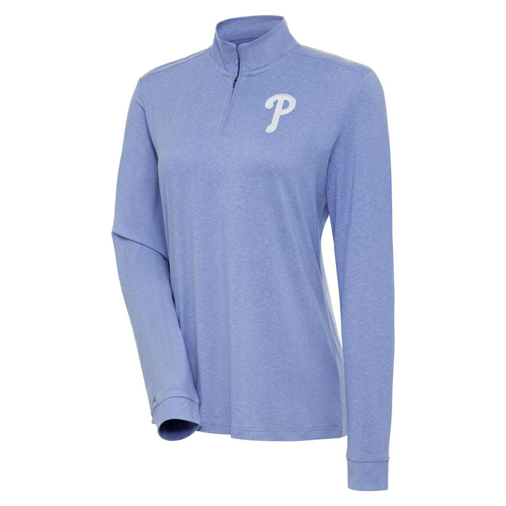 Philadelphia Phillies Antigua Women's Mentor Quarter-Zip Pullover Top | MLB Shop