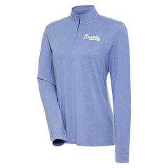 Atlanta Braves Antigua Women's Mentor Quarter-Zip Pullover Top | MLB US
