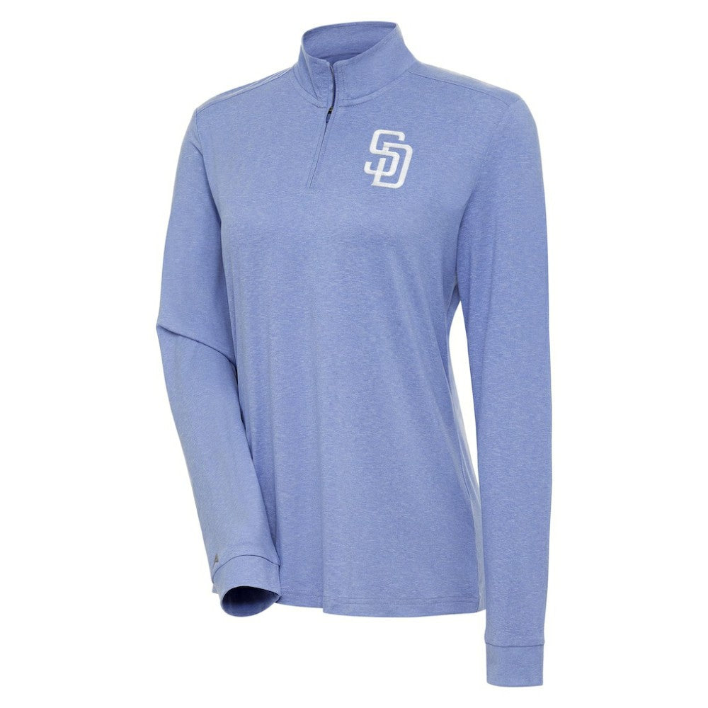 San Diego Padres Antigua Women's Mentor Quarter-Zip Pullover Top | MLB Discount