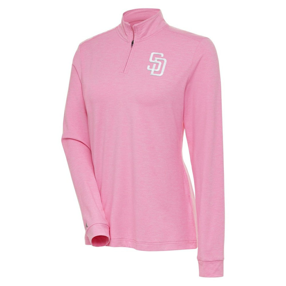 San Diego Padres Antigua Women's Mentor Quarter-Zip Pullover Top | MLB Discount