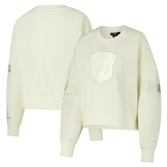 Cleveland Browns  Pro Standard Triple Tonal Cropped Fleece Pullover Sweatshirt