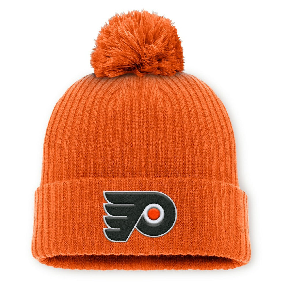 Philadelphia Flyers Fanatics Primary Logo Cuffed Knit Hat with Pom Outlet