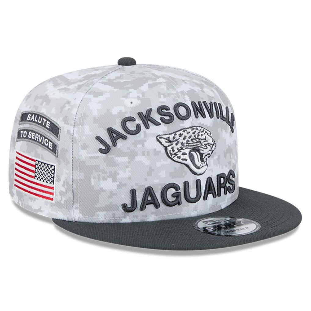 Jacksonville Jaguars New Era 2024 Salute To Service 9FIFTY Snapback Hat