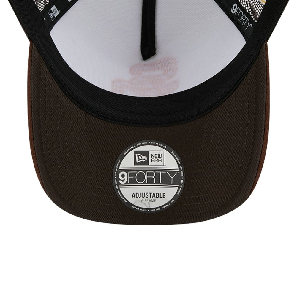 San Diego Padres New Era Checkered Flag A-Frame Trucker 9FORTY Adjustable Hat | MLB Discount