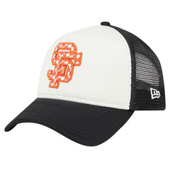 San Francisco Giants New Era Checkered Flag A-Frame Trucker 9FORTY Adjustable Hat | MLB Discount