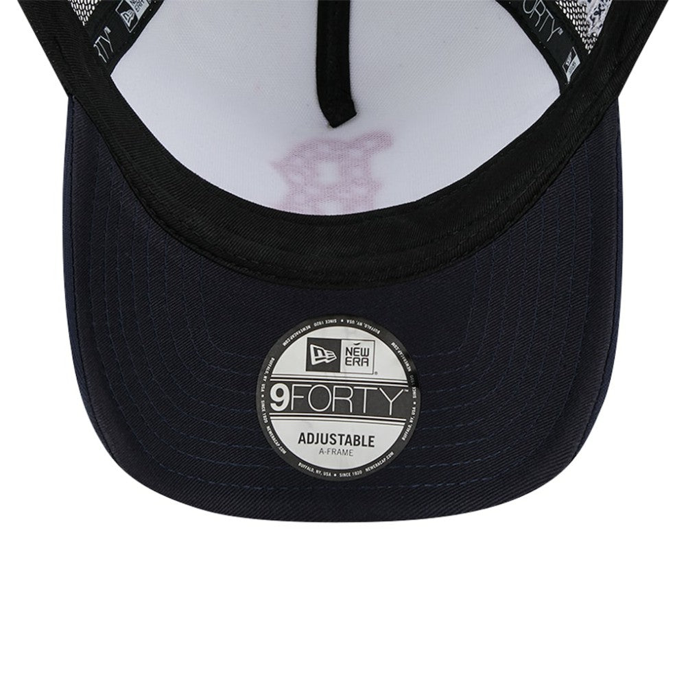 Boston Red Sox New Era Checkered Flag A-Frame Trucker 9FORTY Adjustable Hat | MLB For sale