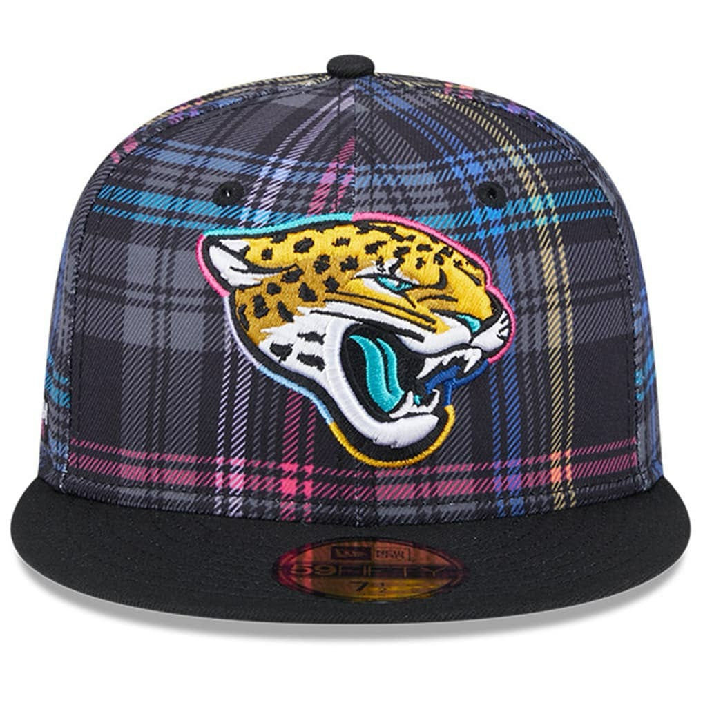 Jacksonville Jaguars New Era 2024 NFL Crucial Catch Plaid 59FIFTY Fitted Hat