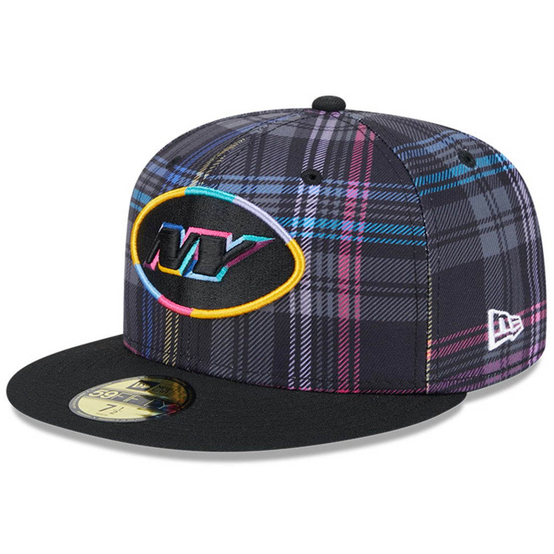 New York Jets New Era 2024 NFL Crucial Catch Plaid 59FIFTY Fitted Hat
