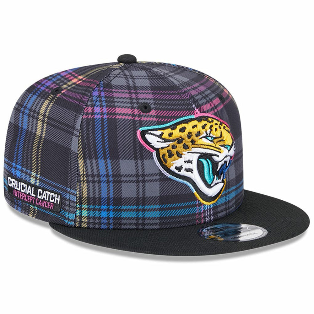 Jacksonville Jaguars New Era 2024 NFL Crucial Catch Plaid 9FIFTY Snapback Hat