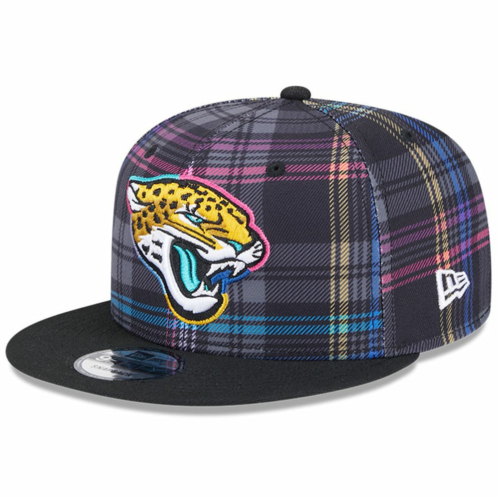 Jacksonville Jaguars New Era 2024 NFL Crucial Catch Plaid 9FIFTY Snapback Hat