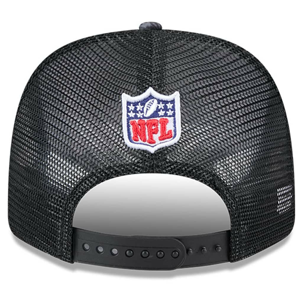 Jacksonville Jaguars New Era 2024 NFL Crucial Catch Plaid 9SEVENTY Trucker Snapback Hat