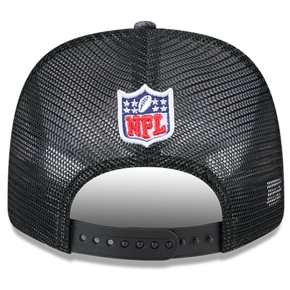 Jacksonville Jaguars New Era 2024 NFL Crucial Catch Plaid 9SEVENTY Trucker Snapback Hat