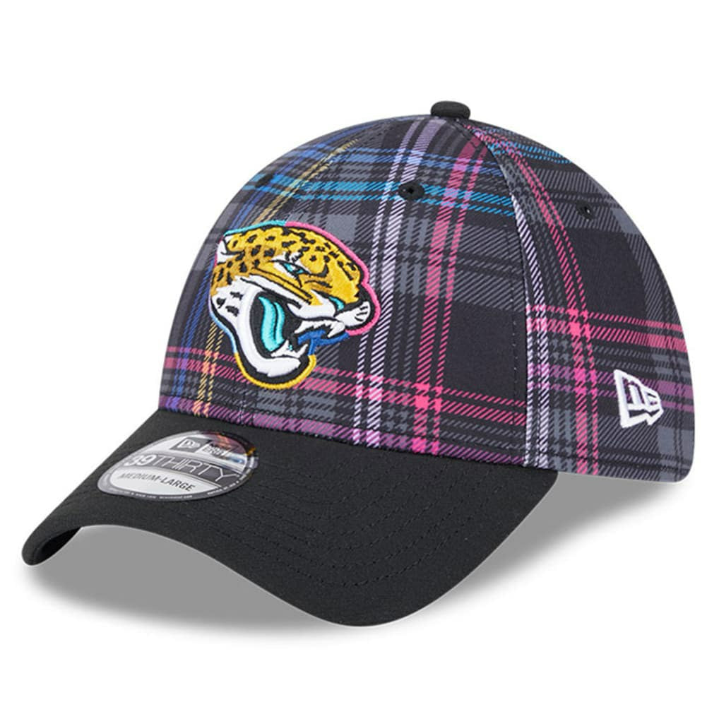 Jacksonville Jaguars New Era 2024 NFL Crucial Catch Plaid 39THIRTY Flex Hat
