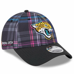 Jacksonville Jaguars New Era 2024 NFL Crucial Catch Plaid 9FORTY Adjustable Hat