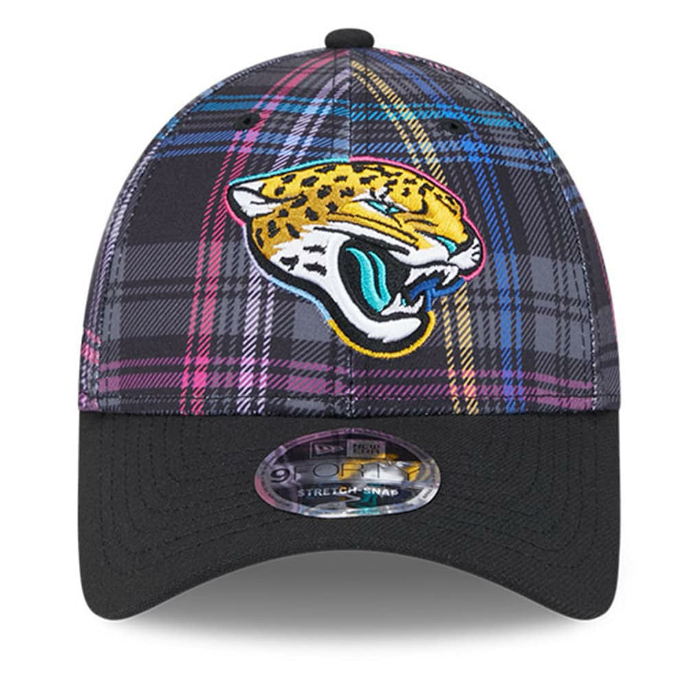 Jacksonville Jaguars New Era 2024 NFL Crucial Catch Plaid 9FORTY Adjustable Hat