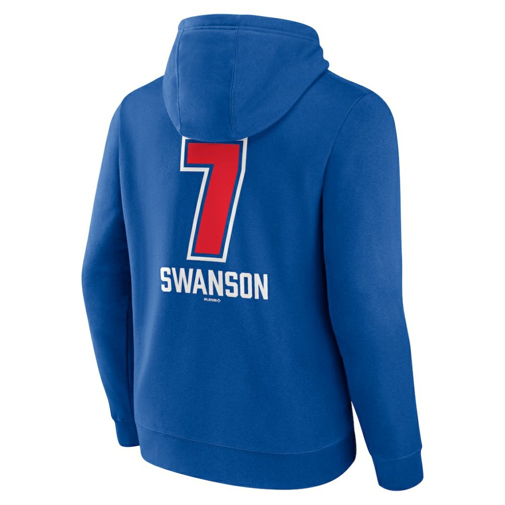Dansby Swanson Chicago Cubs Fastball Player Name & Number Pullover Hoodie | MLB Outlet