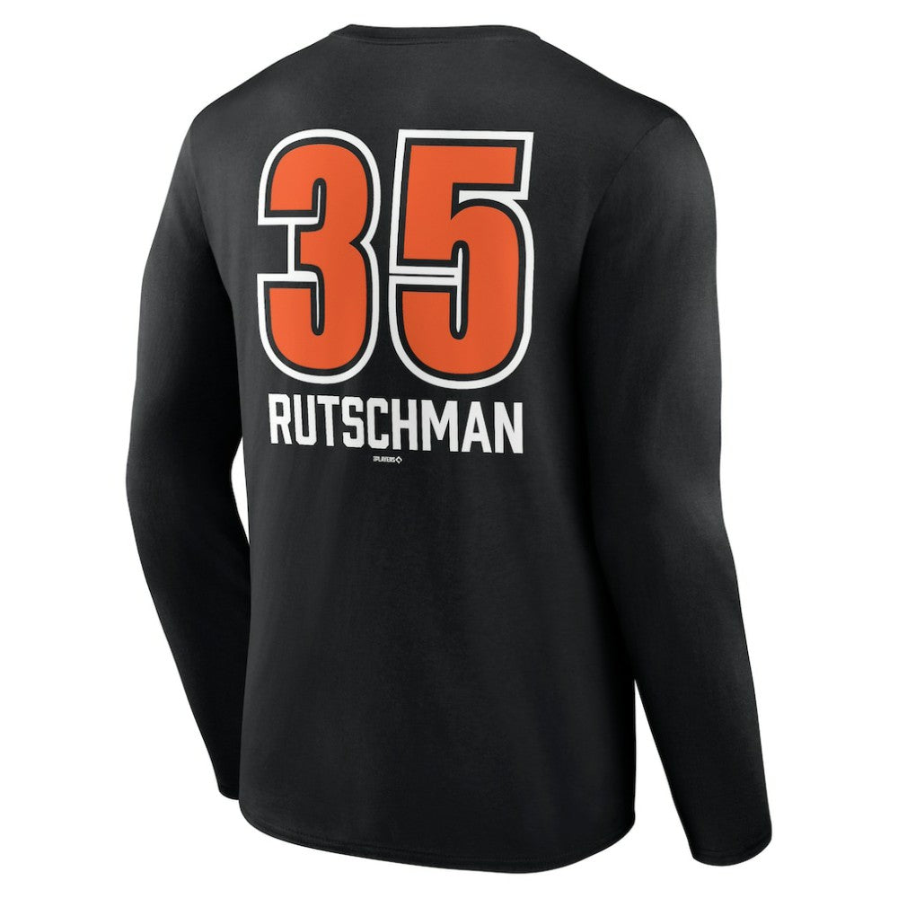 Adley Rutschman Baltimore Orioles Fastball Player Name & Number Long Sleeve T-Shirt | MLB New