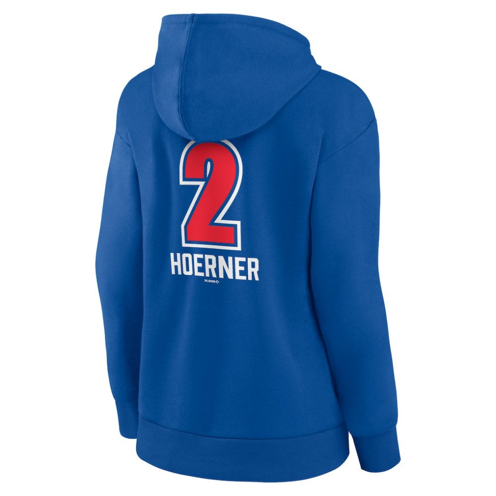 Nico Hoerner Chicago Cubs Women's Fastball Player Name & Number Pullover Hoodie | MLB Near me