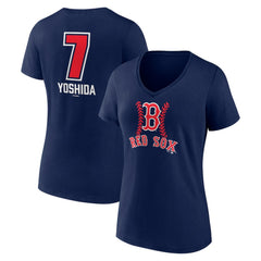 Masataka Yoshida Boston Red Sox Women's Fastball Player Name & Number V-Neck T-Shirt | MLB Discount