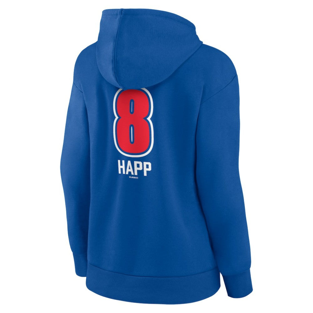 Ian Happ Chicago Cubs Women's Fastball Player Name & Number Pullover Hoodie | MLB On Sale
