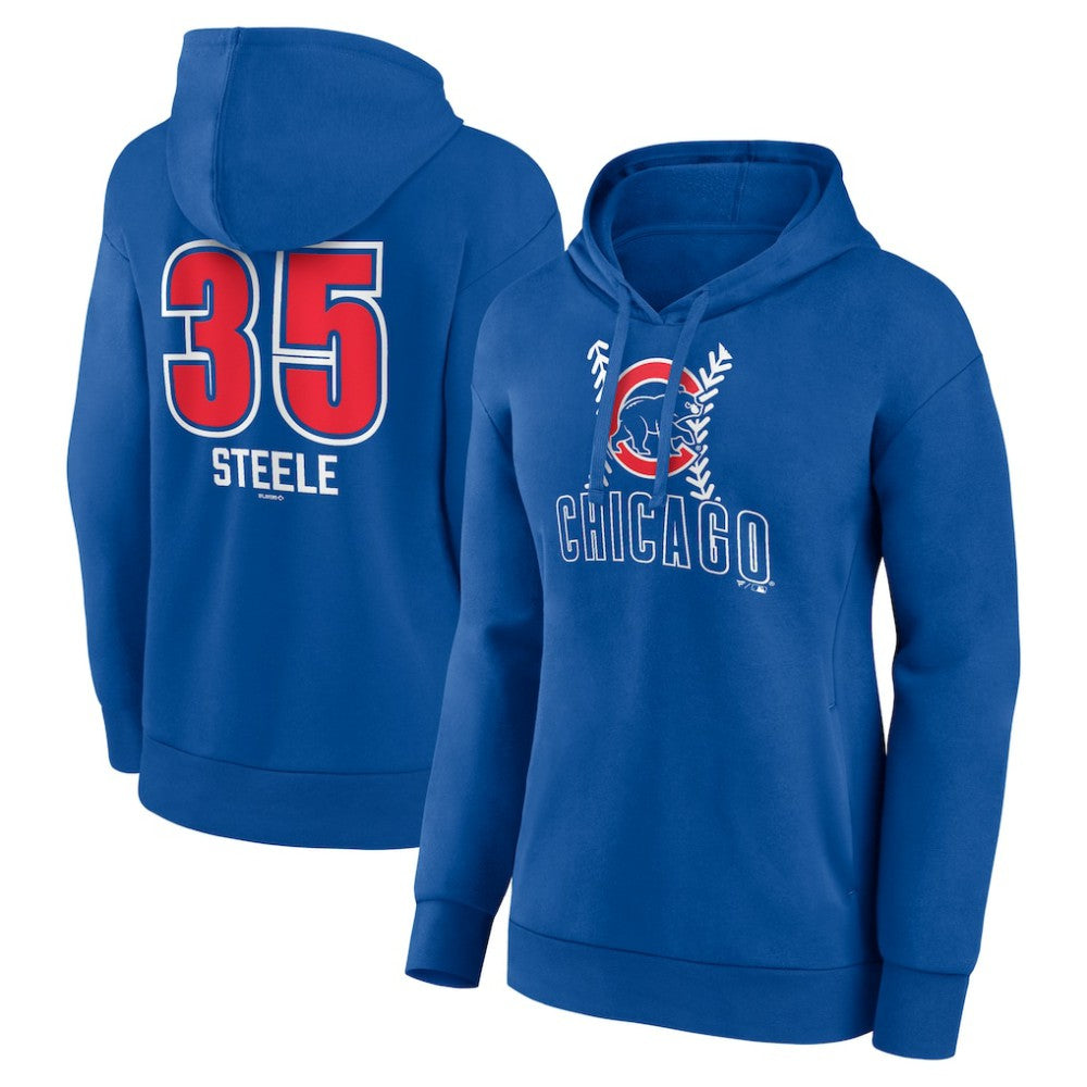Justin Steele Chicago Cubs Women's Fastball Player Name & Number Pullover Hoodie | MLB Discount